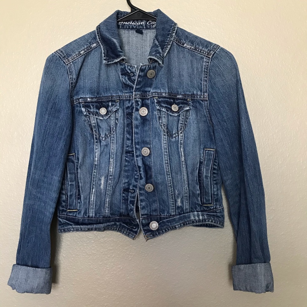 American Eagle distressed jean jacket